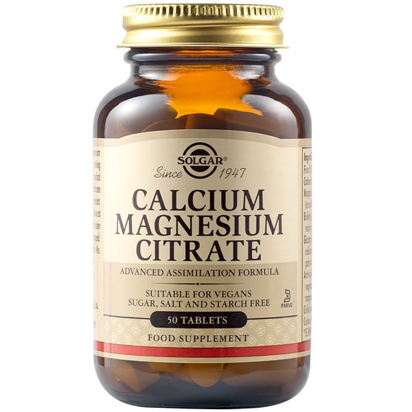 Solgar Calcium Magnesium Citrate 50 ταμπλέτες