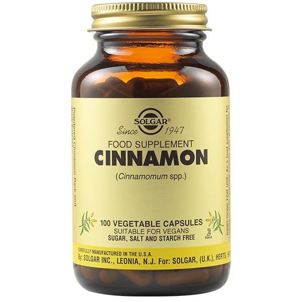Solgar Full Potency Herbs Cinnamon 100 V.caps - Με Εκχύλισμα Κανέλας