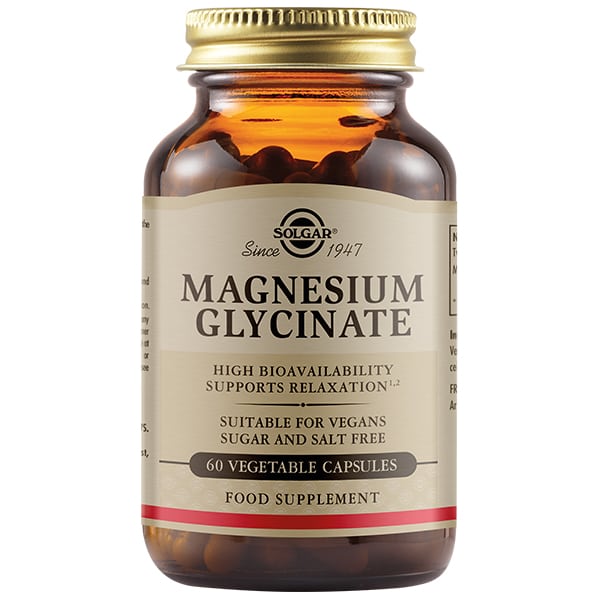 Solgar Magnesium Glycinate 60V.caps - Διγλυκινικό Μαγνήσιο