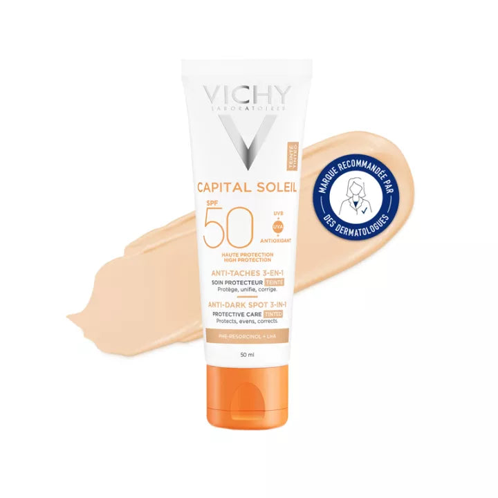 Capital Soleil Anti-Dark Spot Tinted 3-in-1 SPF50 50ml - με Χρώμα