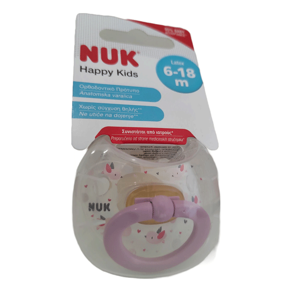 NUK ΠΙΠΙΛΑ LATEX N3 x1 18-36 HAPPY KIDS