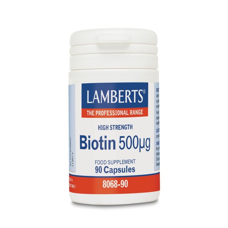 Lamberts Biotin 500μg 90 Κάψουλες - για τα Μαλλιά