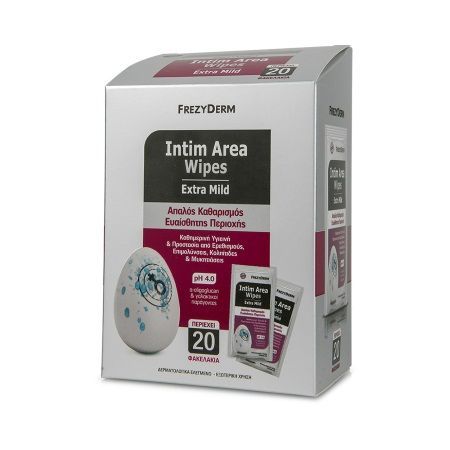 Intim Area Wipes (pH 4.0) - Μαντηλάκια Καθαρισμού Ευαίσθητης Περιοχής 20τμχ