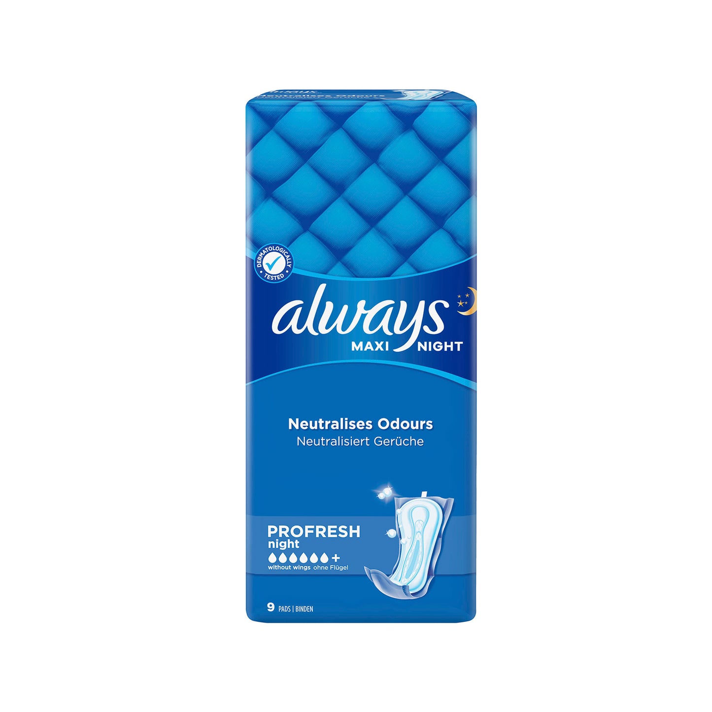 Always Maxi Night ProFresh Σερβιέτες Νυκτός για Αυξημένη Ροή 6 Σταγόνες 9τμχ