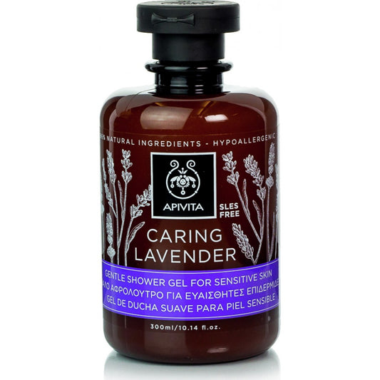 Apivita Caring Lavender gentle shower gel sensitive skin 250 ml