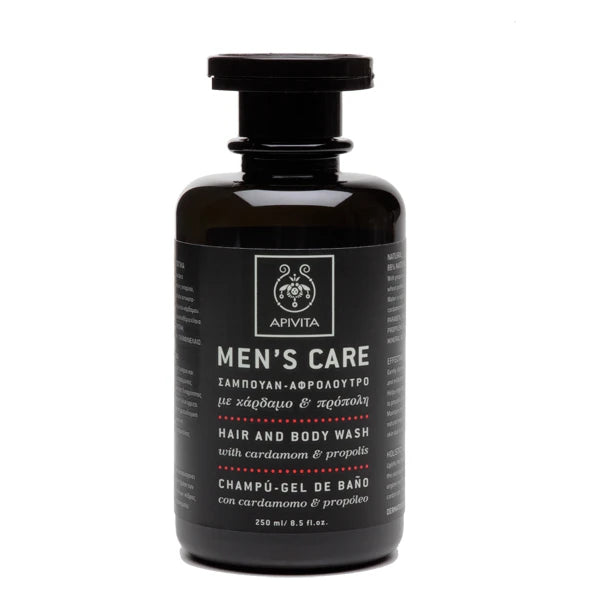 Apivita Men's Care Hair & Body Wash with Cardamom & Propolis 250ml