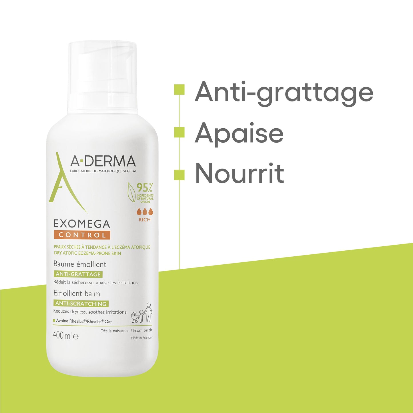 Exomega Control Emollient Foaming Balm 400ml