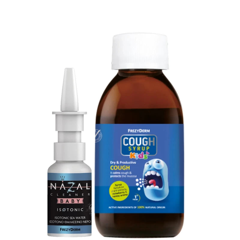 Frezyderm Cough Syrup Kids 182gr & Nazal Cleaner Baby Isotonic 30ml