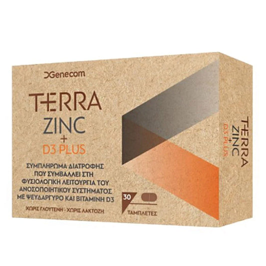 Genecom Terra Zinc + D3 Plus 30 tabs
