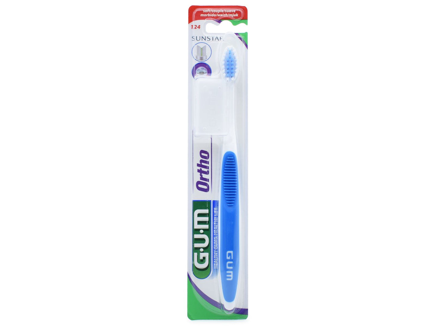 Gum 124 Ortho Soft Οδοντόβουρτσα με Θήκη Προστασίας