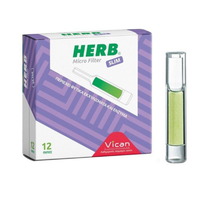 Herb Micro Filter Slim 12 Πίπες για Λεπτό Τσιγάρο