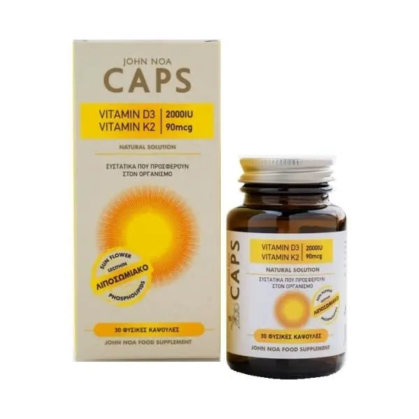 John Noa Vitamin D3 2000IU & Vitamin K2 90mcg 30caps