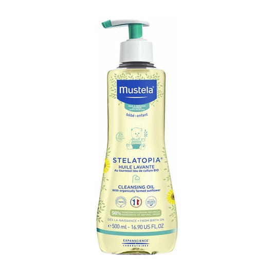 Mustela Stelatopia Bébé Cleansing Oil 500ml - για Ατοπικό Δέρμα