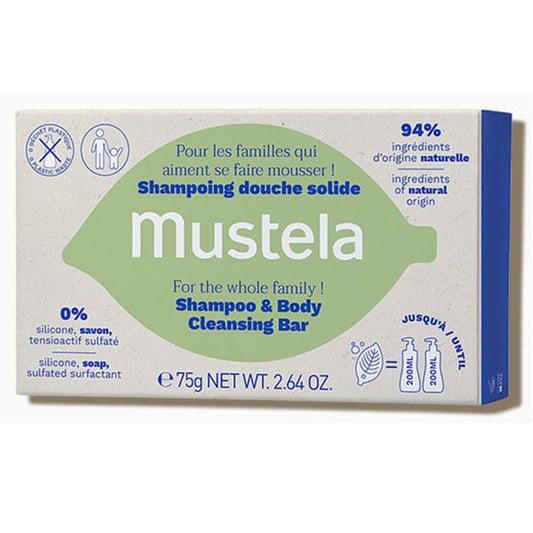 Mustela Shampoo & Body Cleansing Bar 75gr - Στερεό Σαπούνι