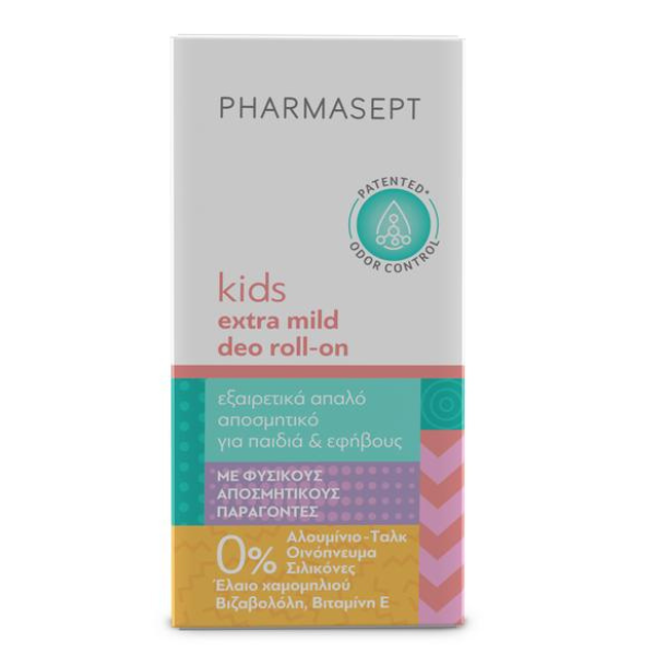 Pharmasept Kids Care Extra Mild Deo Roll-Οn 50ml- Aπαλό Αποσμητικό Για Παιδιά