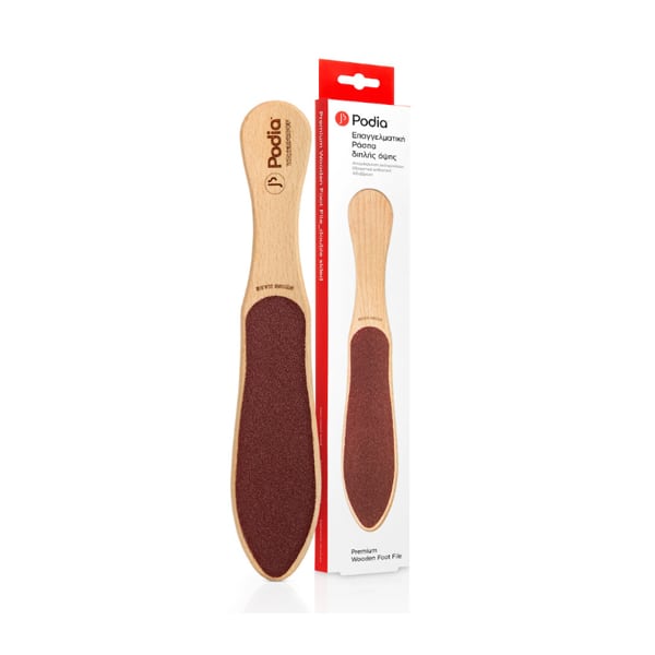 Podia Premium Wooden Foot File - Επαγγελματική Ράσπα Διπλής Όψης