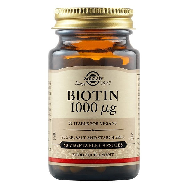 Solgar Enchanced Potency Biotin 1000mcg 50 φυτικές κάψουλες