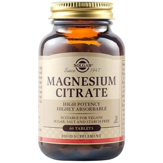 Solgar Magnesium Citrate 200mg 60 ταμπλέτες