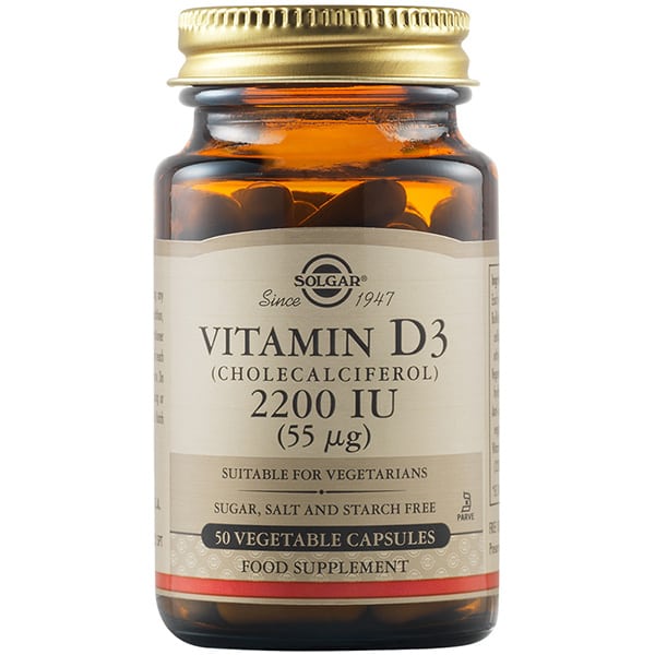 Solgar Vitamin D3 (Cholecalciferol) 2200iu 50 vCaps