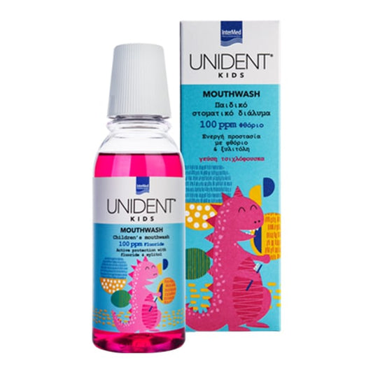 Unident Kids Mouthwash 250ml - Bubblegum Παιδικό Στοματικό Διάλυμα