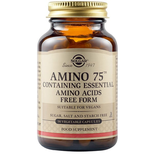 Solgar Amino 75 90 φυτικές κάψουλες - με Ποικιλία Βασικών Αμινοξέων