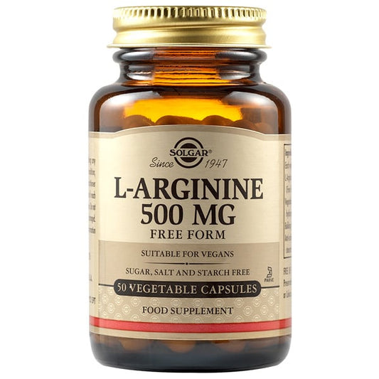 Solgar L-Arginine 500mg 50 φυτικές κάψουλες