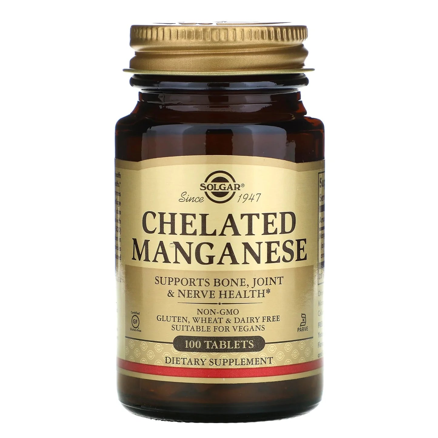 Solgar Chelated Manganese 8mg - 100 ταμπλέτες