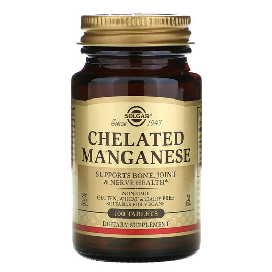 Solgar Chelated Manganese 8mg - 100 ταμπλέτες