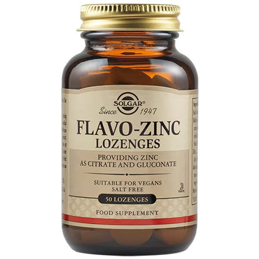 Solgar Flavo Zinc 23mg 50 Lozenges - Συμπλήρωμα Διατροφής Ψευδαργύρου