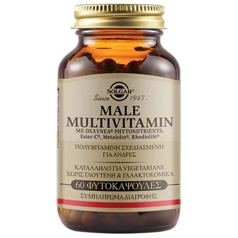 Solgar Male Multivitamin 60V.Caps  - Πολυβιταμίνη για Άνδρες