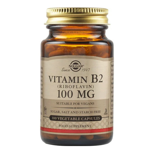 Solgar Vitamin B2 100mg - 100 φυτικές κάψουλες