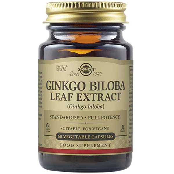 Solgar Ginkgo Biloba Leaf Extract 60 V.Caps - Συμπλήρωμα Διατροφής