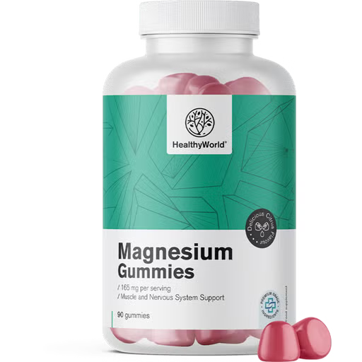Healthy World Μαγνήσιο 165mg 90 ζελεδάκια Εσπεριδοειδή