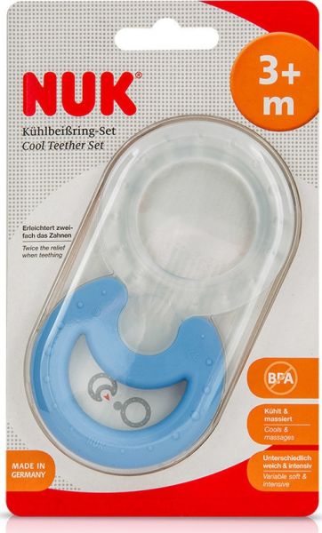 Nuk Cool Μασητικός Κρίκος Οδοντοφυΐας με Gel από Σιλικόνη για 3 m+