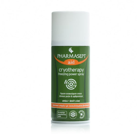 Pharmasept aid Cryotherapy Freezing Power Spray Σπρέι Κρυοθεραπείας για Μυϊκούς Πόνους & Αρθρώσεις & Devil's Claw 150ml