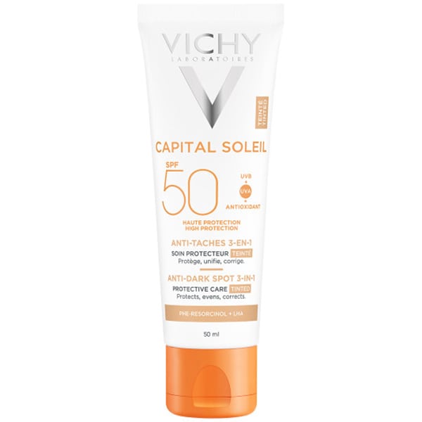 Capital Soleil Anti-Dark Spot Tinted 3-in-1 SPF50 50ml - με Χρώμα