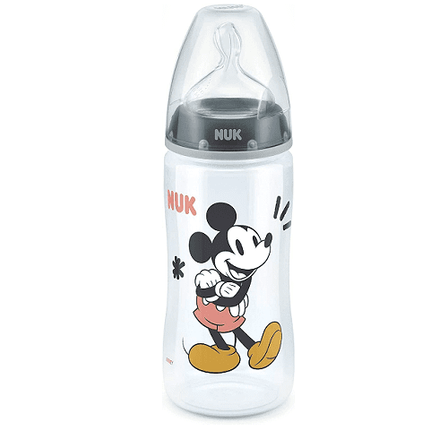NUK ΜΠΙΜΠ. PP ΠΛΑΣΤ. ΣΙΛΙΚ 300ML 6-18M MICKEY FIRST CHOICE TEMPERATURE CONTROL