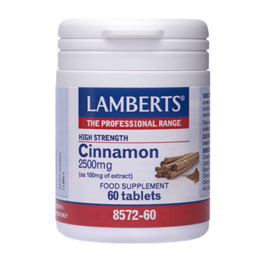 Lamberts Cinnamon 2500 mg 60 tabs - για το Πεπτικό