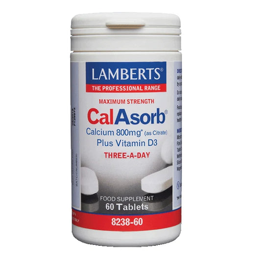 Lamberts CalAsorb Calcium 800mg Plus Vitamin D3 - Υψηλής Απορρόφησης