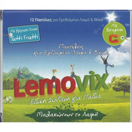 Lemovix Παιδικές Παστίλιες Ευκάλυπτο για Παιδιά Tutti Frutti 12τμχ