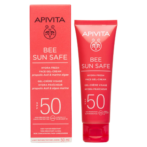 Apivita Bee Sun Safe Hydra Gel Face SPF50 50ml - Αδιάβροχο Αντηλιακό