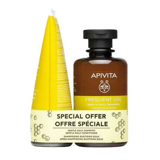 Apivita Gentle Daily Σετ Περιποίησης Μαλλιών με Σαμπουάν και Conditioner 2τμχ