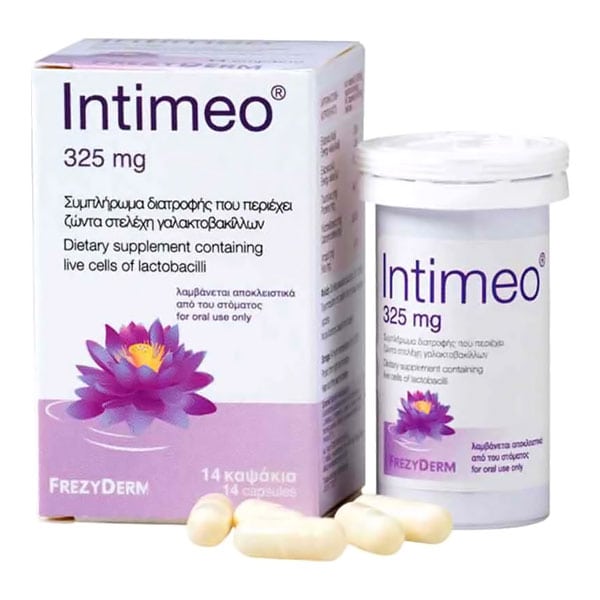 Frezyderm Intimeo 325mg - Διατήρηση σωστής ισορροπίας κολπικού περιβάλλοντος 14 caps