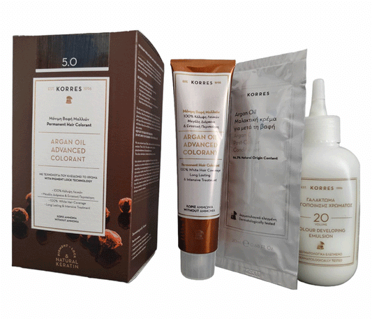 Korres Argan Oil Adnanced Colorant 5.0 Καστανό Ανοιχτό Φυσικό
