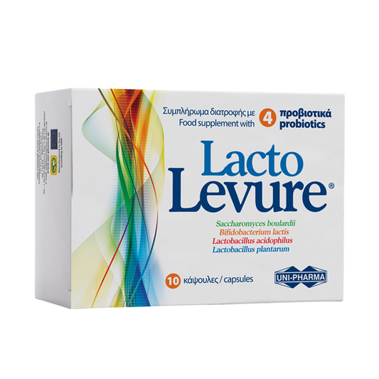 Uni-Pharma Lacto Levure 10 κάψουλες - Με 4 Προβιοτικά