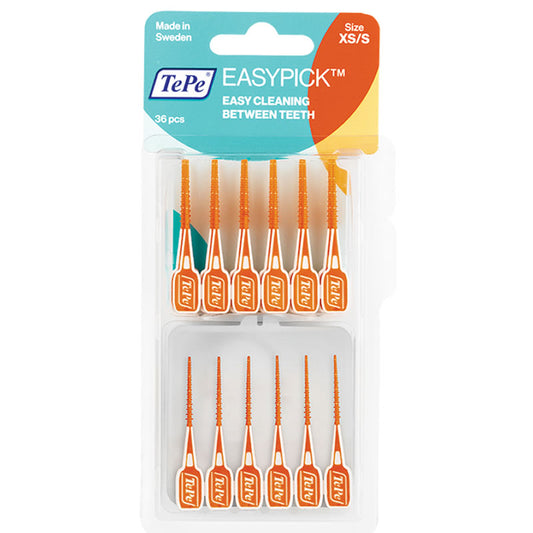 TePe EasyPick Μεσοδόντιες Οδοντογλυφίδες XS/S Πορτοκαλί 36τμχ