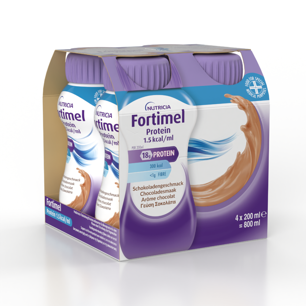 Nutricia Fortimel Protein 1.5 kcal 4 x 200ml - Ειδικό Συμπλήρωμα Διατροφής
