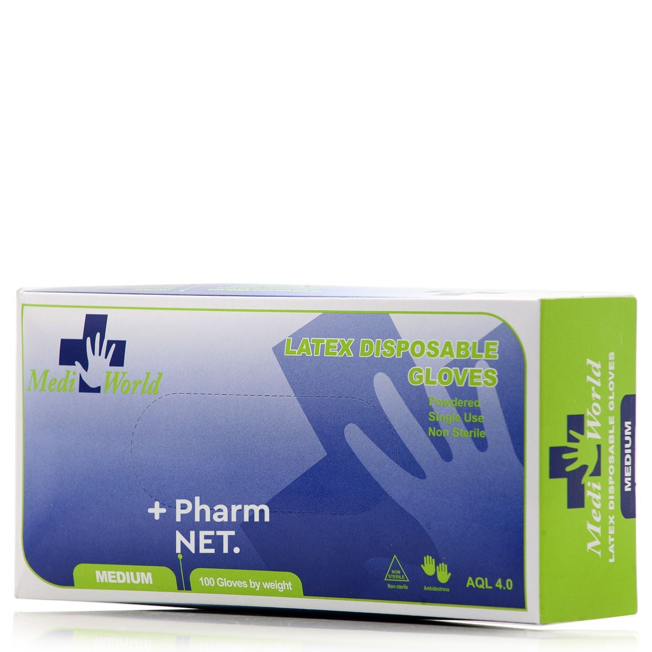 Medi World Poweder Free Latex Disposable Gloves 100 - Χωρίς Πούδρα, μη Αποστειρωμένα
