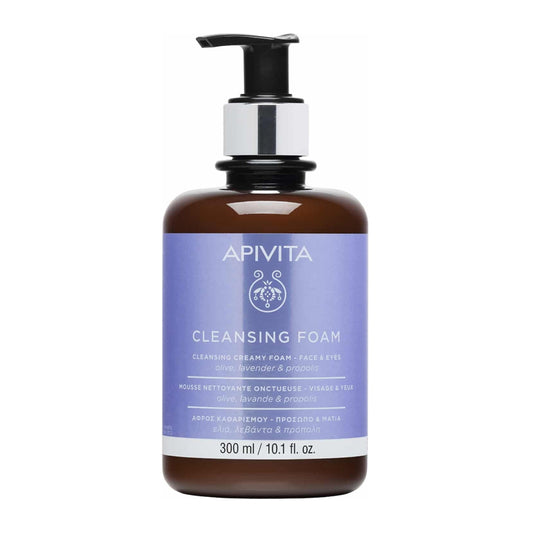 Apivita Cleansing Foam Face & Eyes olive, lavender & propolis 300 ml