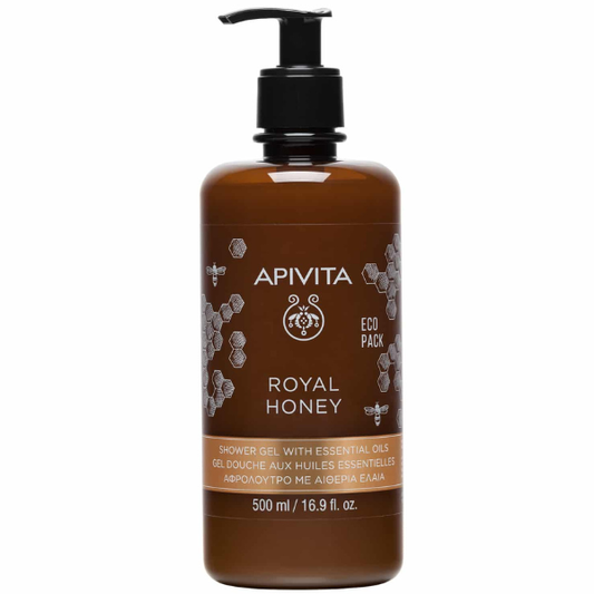 Apivita Royal Honey Shower Gel with Essential Oils 500ml Eco Pack